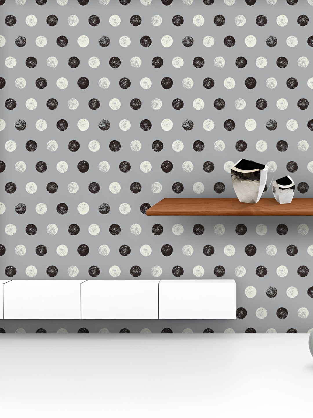 

ArtzFolio Printed UV-Resistant Anti-Bacterial Abstract Polka Dots Peel & Stick Wallpaper, Multi