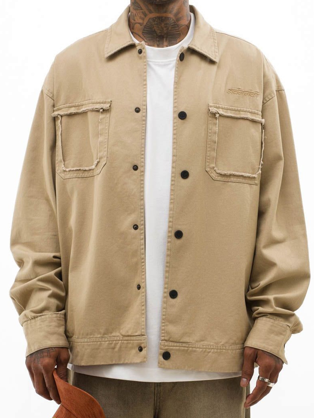 

Urban Monkey Men Straight Opaque Printed Casual Shirt, Beige