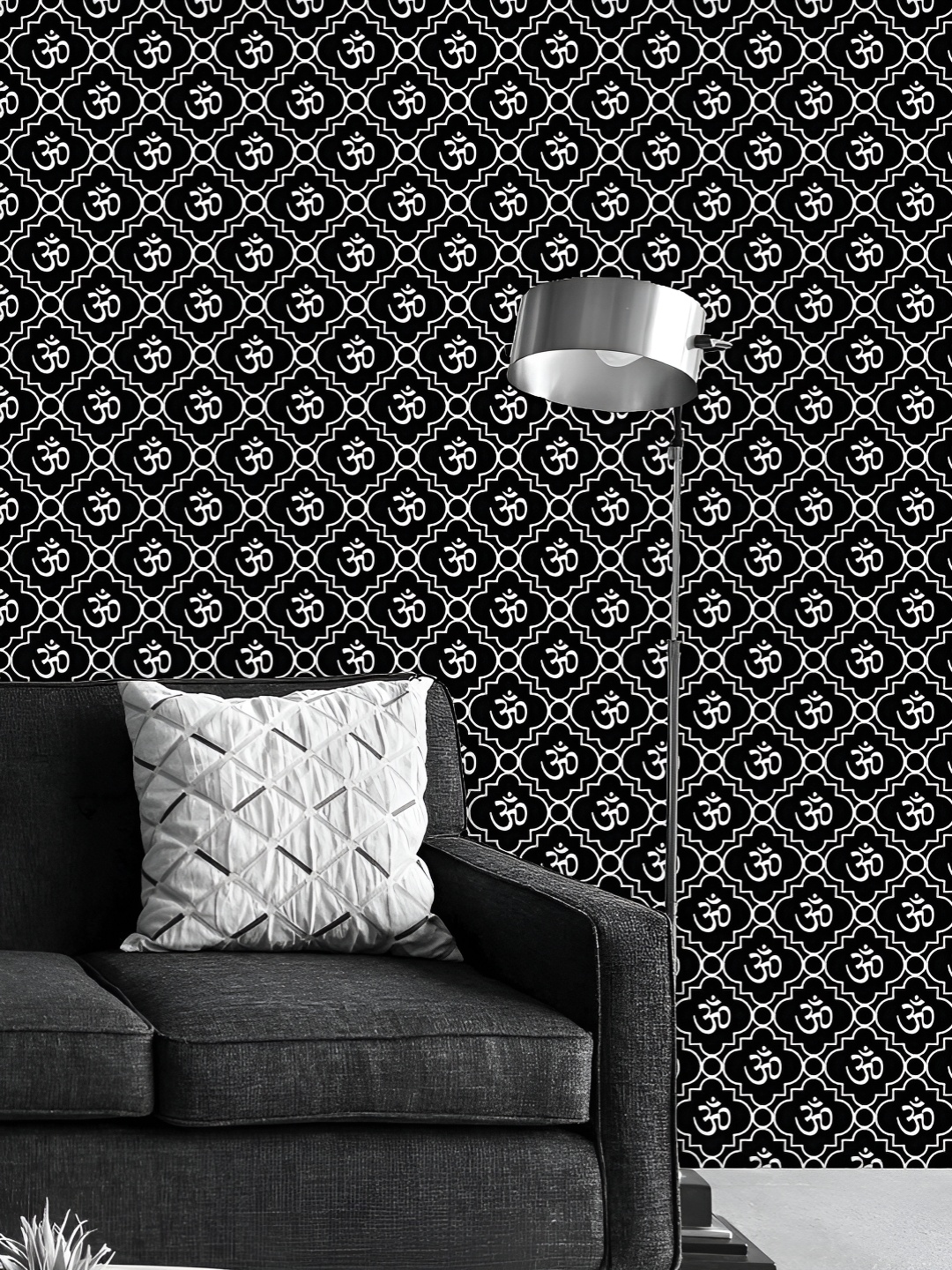 

ArtzFolio Printed UV-Resistant Anti-Bacterial Aum Hindu Symbol Peel & Stick Wallpaper, Multi