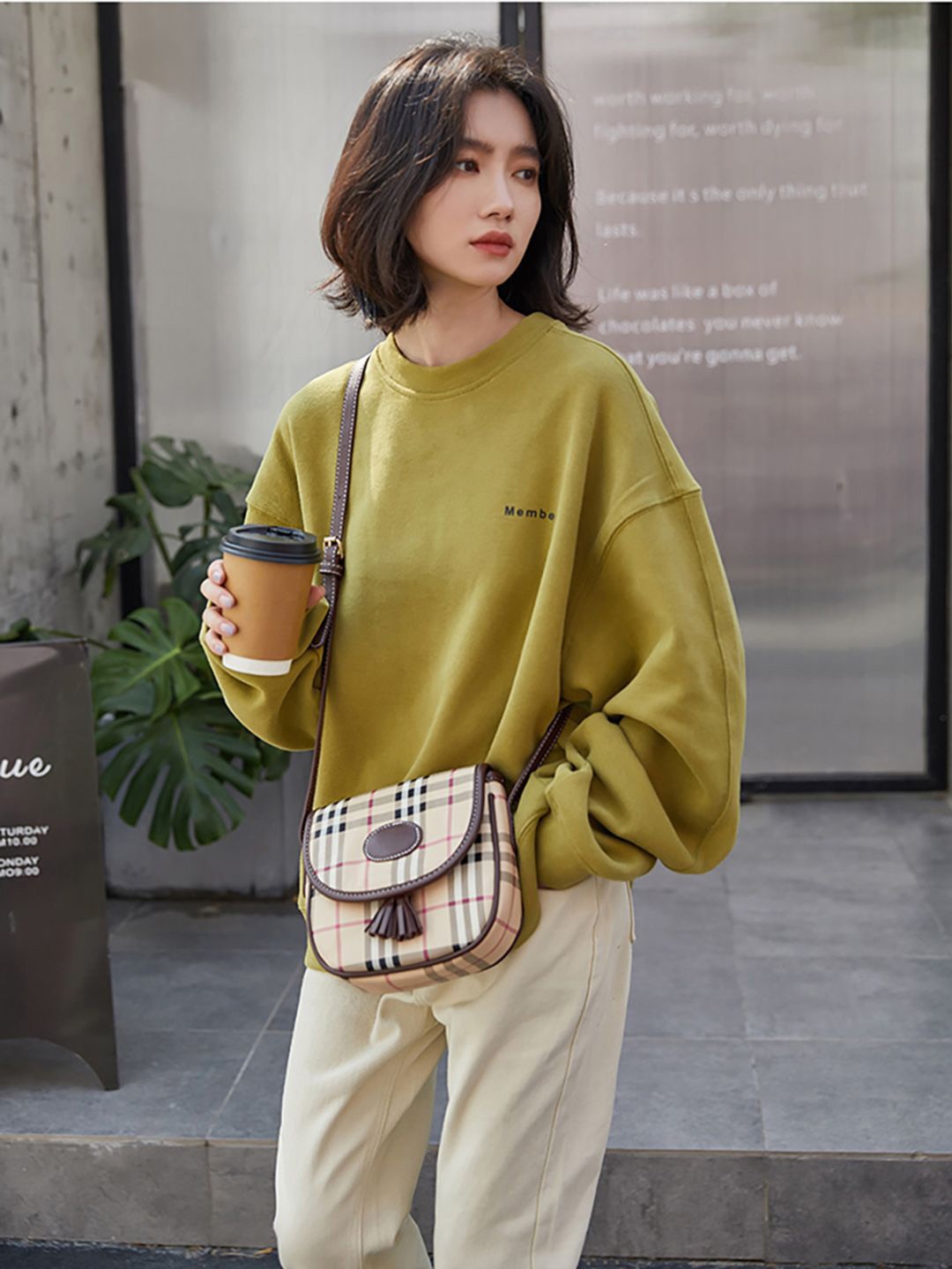 

JC Mode Women Cotton Round Neck Long Sleeves Casual Sweatshirt, Green