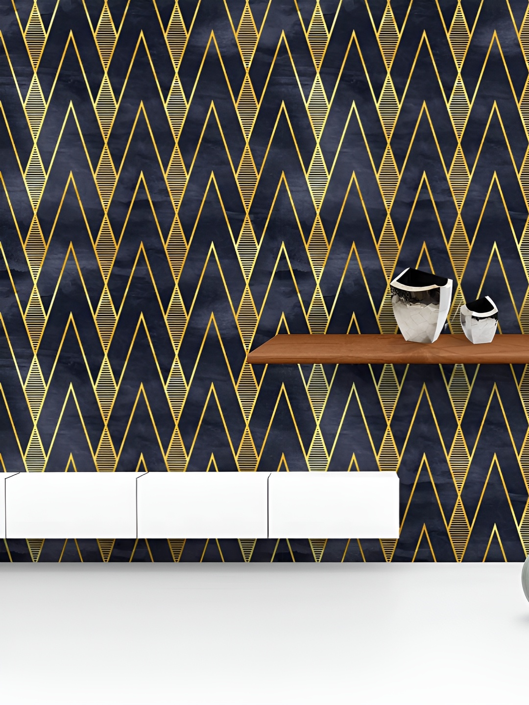 

ArtzFolio Printed UV-Resistant Anti-Bacterial Geometric Pattern Peel & Stick Wallpaper, Multi