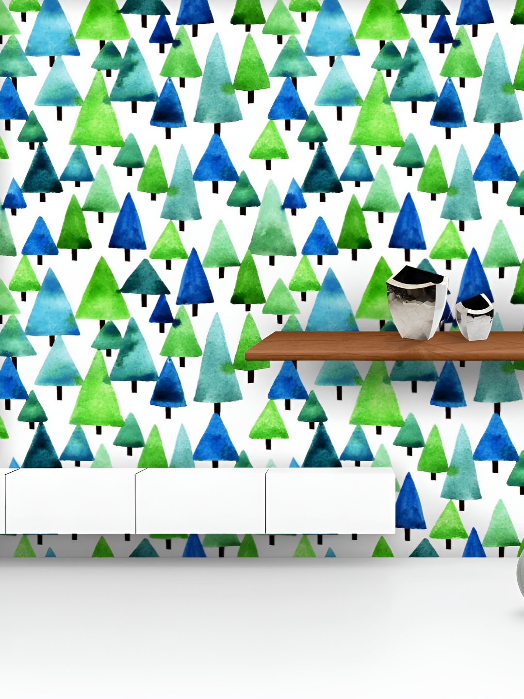 

ArtzFolio Printed UV-Resistant Anti-Bacterial Watercolor Design Peel & Stick Wallpaper, Multi