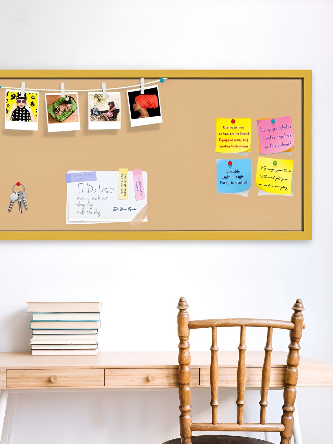 

ArtzFolio Wooden Notice Pin Board, Brown