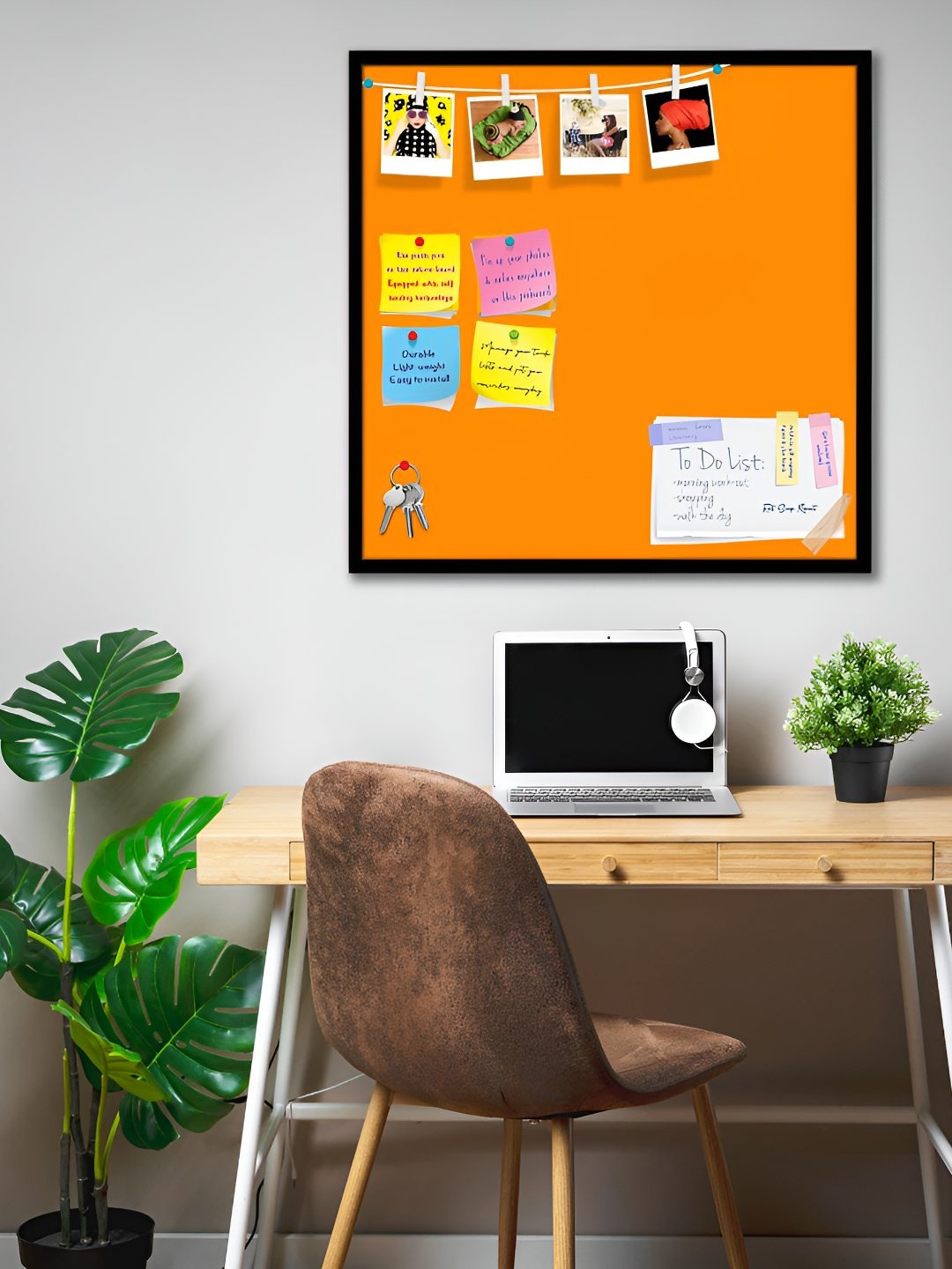 

ArtzFolio Wooden Notice Pin Board, Orange