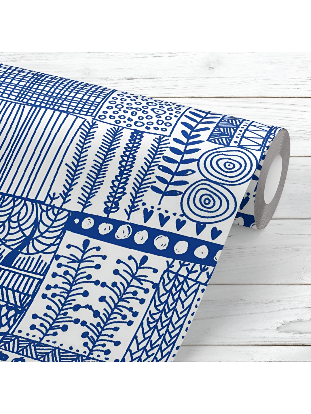 

ArtzFolio Blue & White Printed UV Resistant Wallpaper