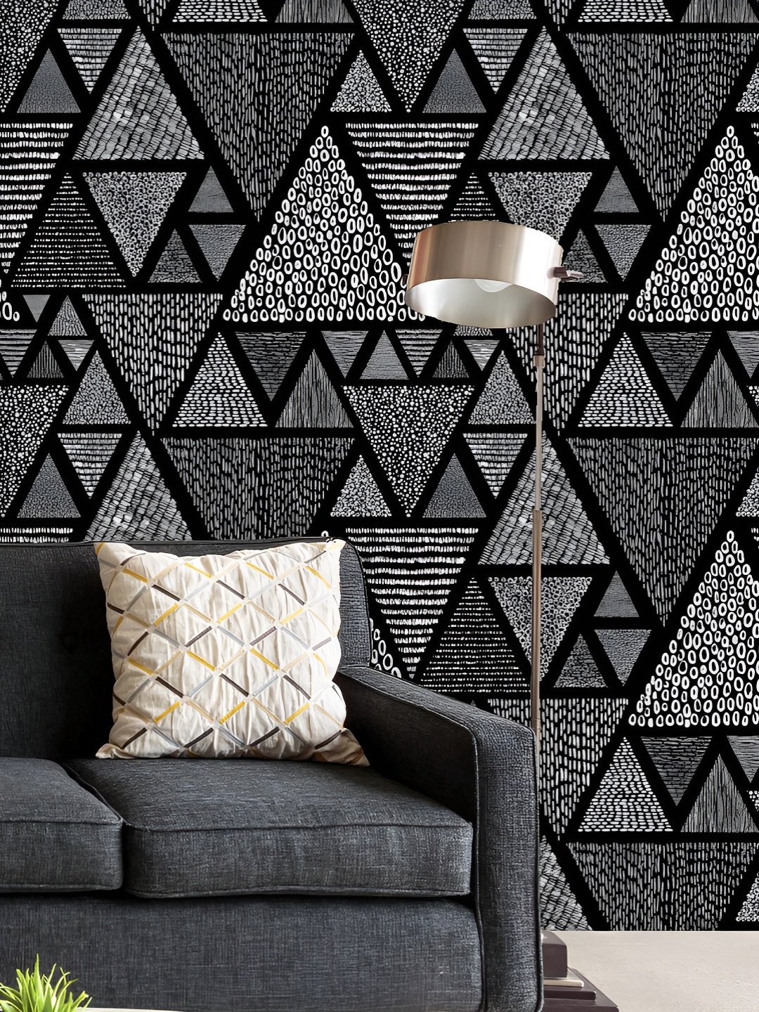 

ArtzFolio Printed UV-Resistant Anti-Bacterial Black & White Doodle Peel & Stick Wallpaper, Multi