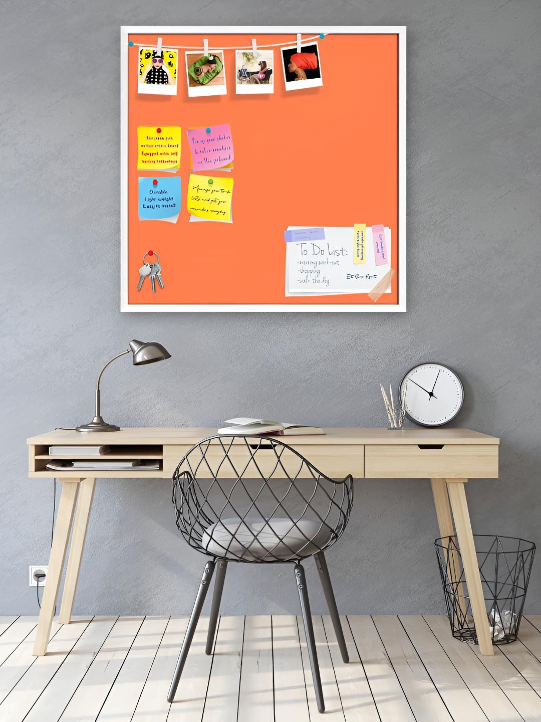 

ArtzFolio Wooden Notice Pin Board, Orange
