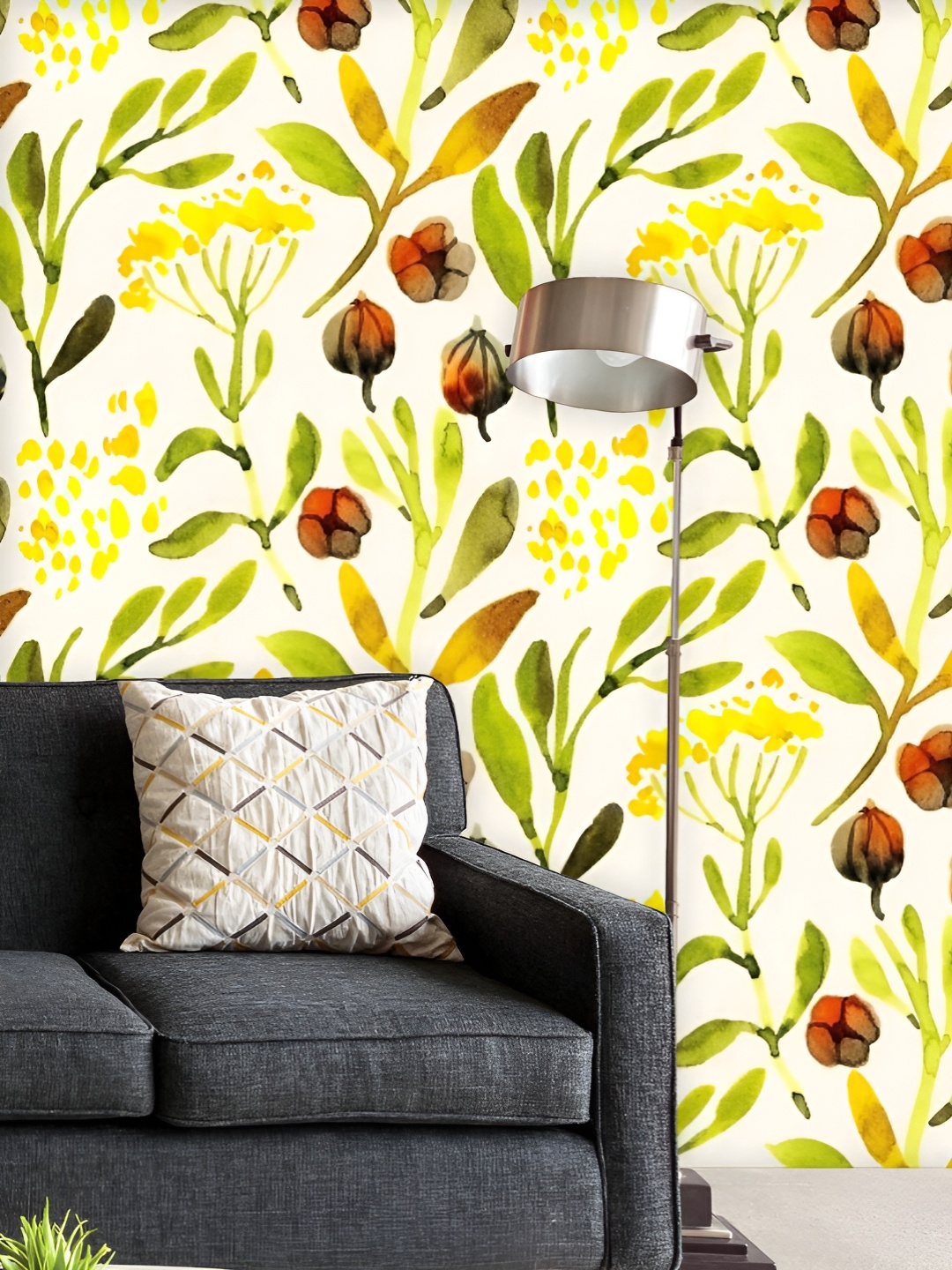 

ArtzFolio Printed UV-Resistant Anti-Bacterial Watercolor Floral Pattern Peel & Stick Wallpaper, Multi