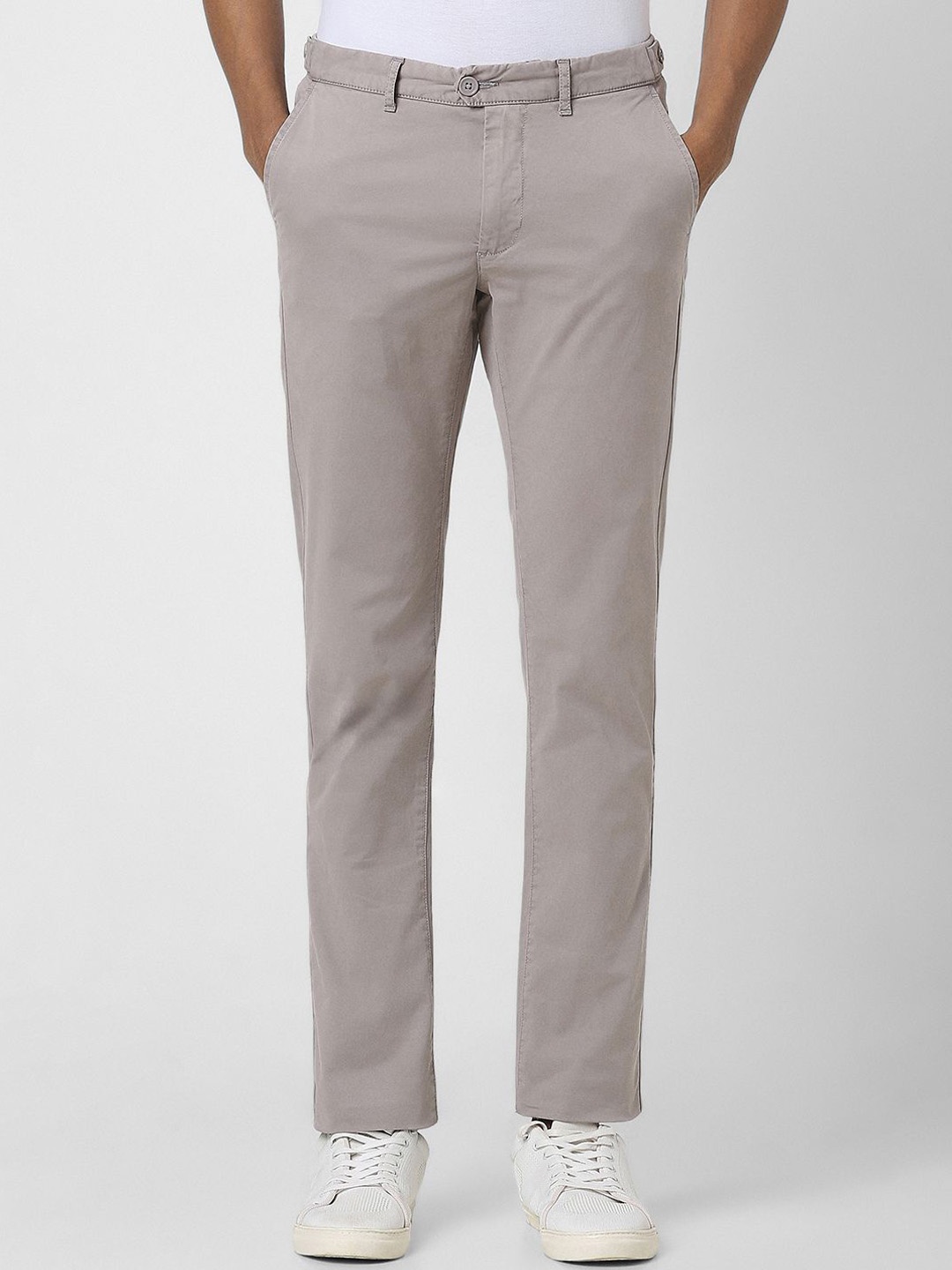 

Van Heusen Sport Men Textured Mid-Rise Slim Fit Trousers, Grey