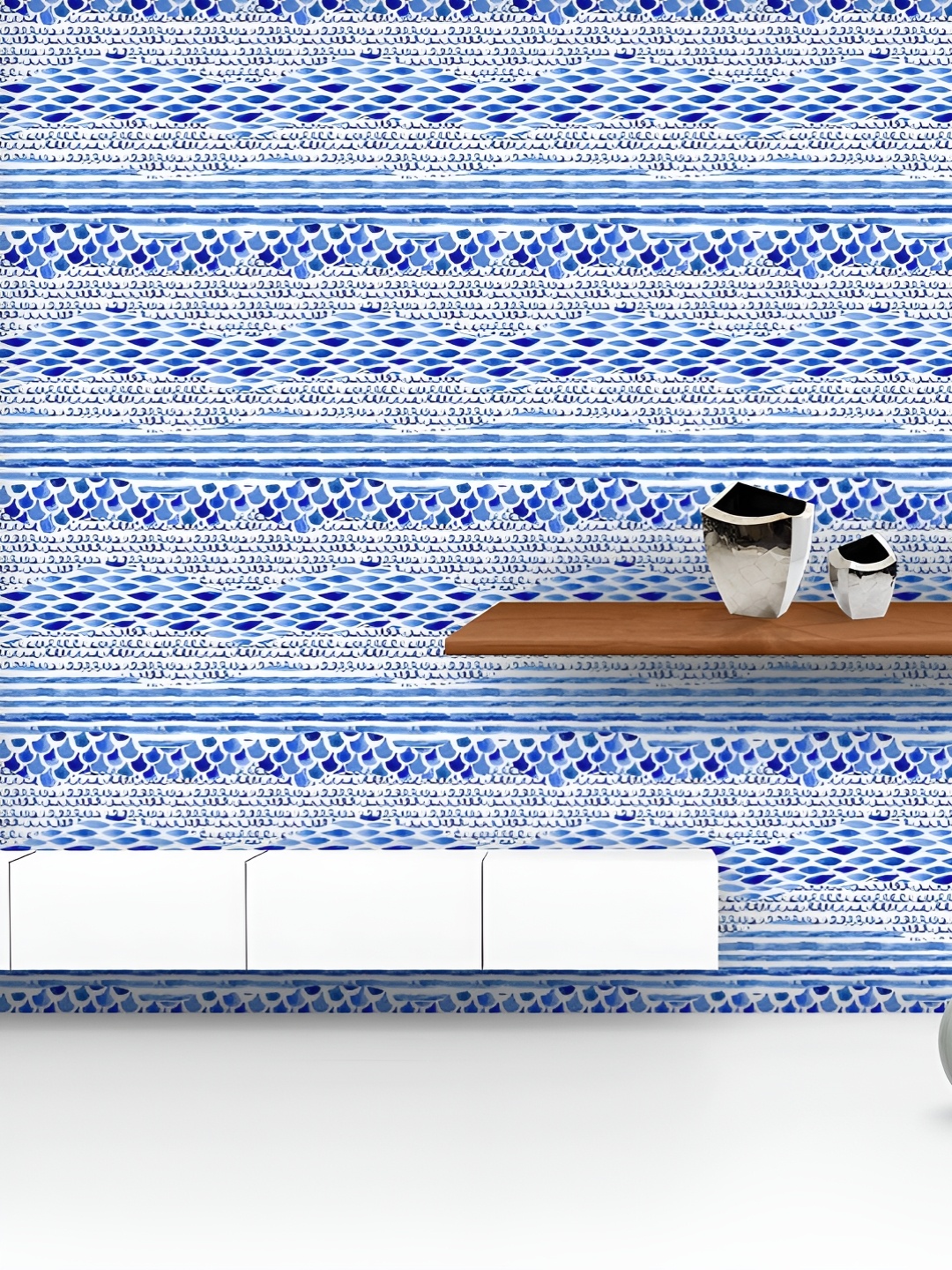

ArtzFolio Printed UV-Resistant Anti-Bacterial Abstract Marine Style Peel & Stick Wallpaper, Multi