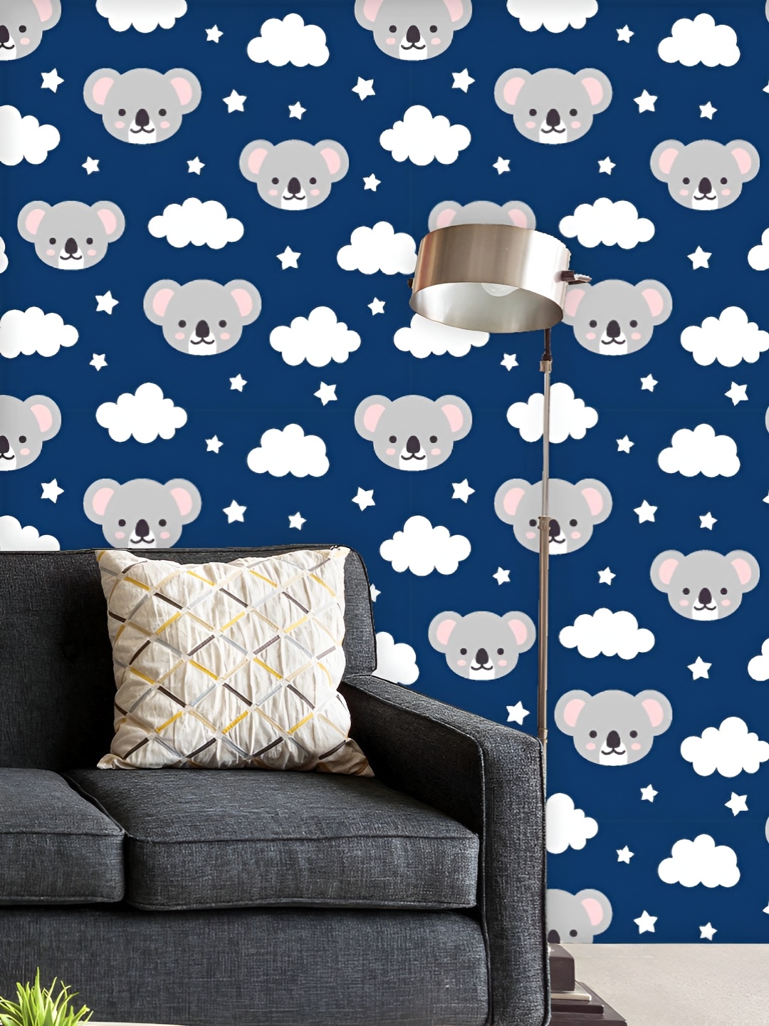 

ArtzFolio Printed UV-Resistant Anti-Bacterial Baby Koala Faces Peel & Stick Wallpaper, Multi