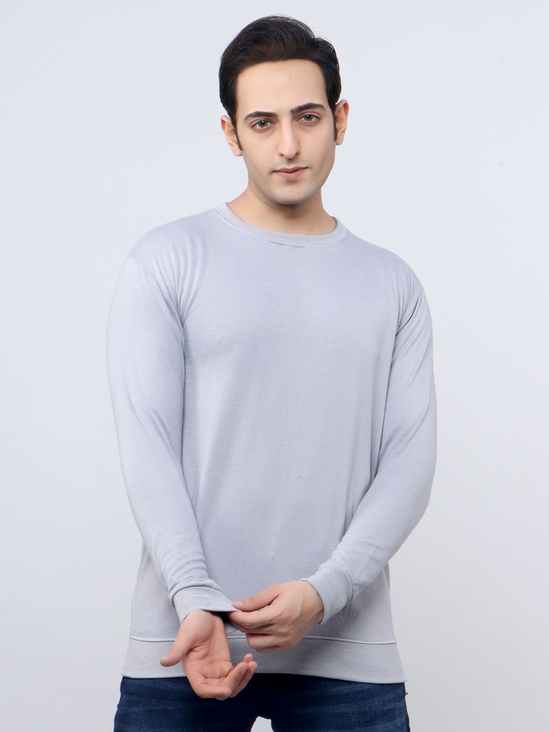 

Qure Vintage Men Round Neck Sweatshirt, Grey