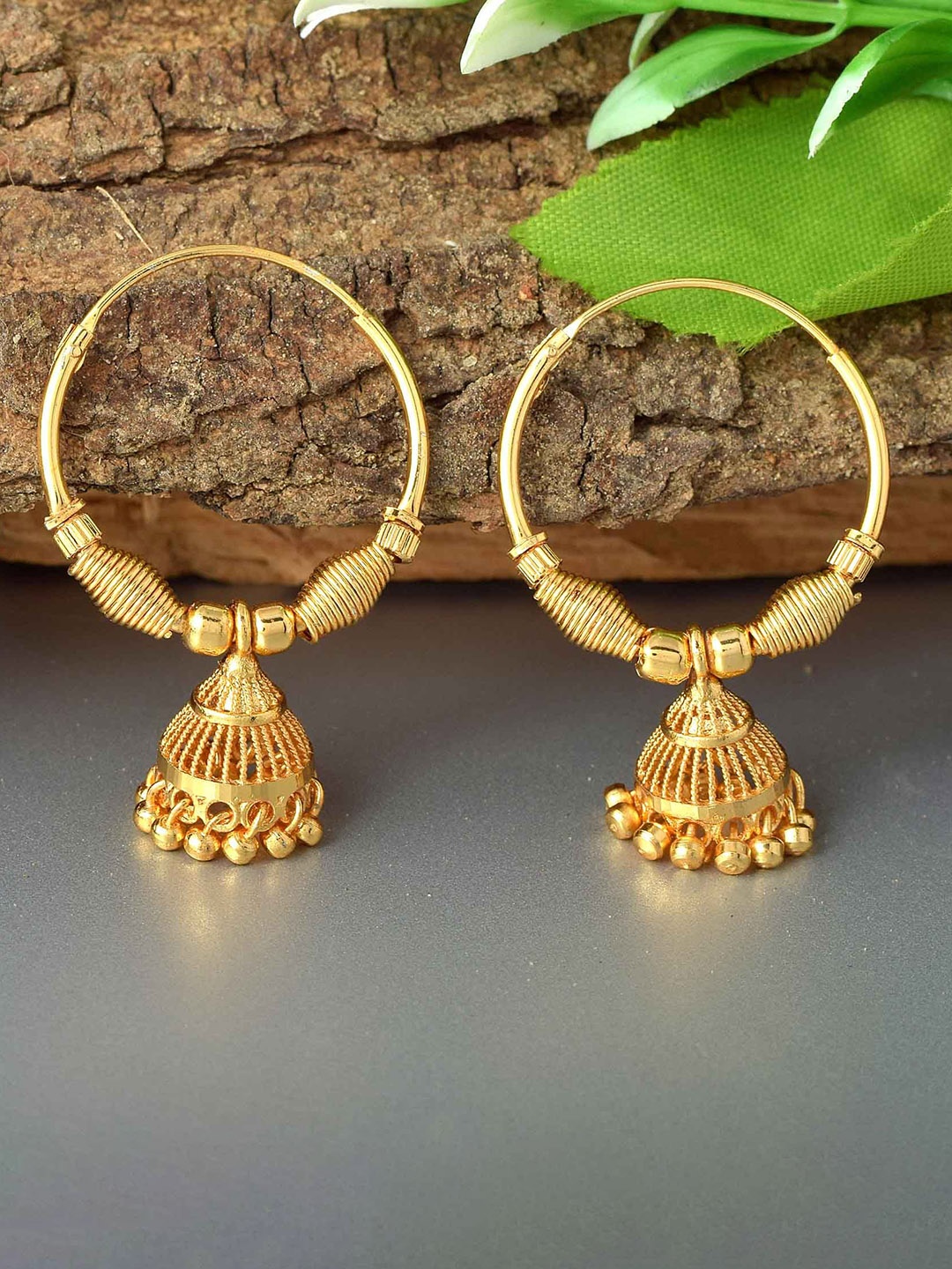 

MEMOIR Gold-Plated Dome Shaped Jhumkas