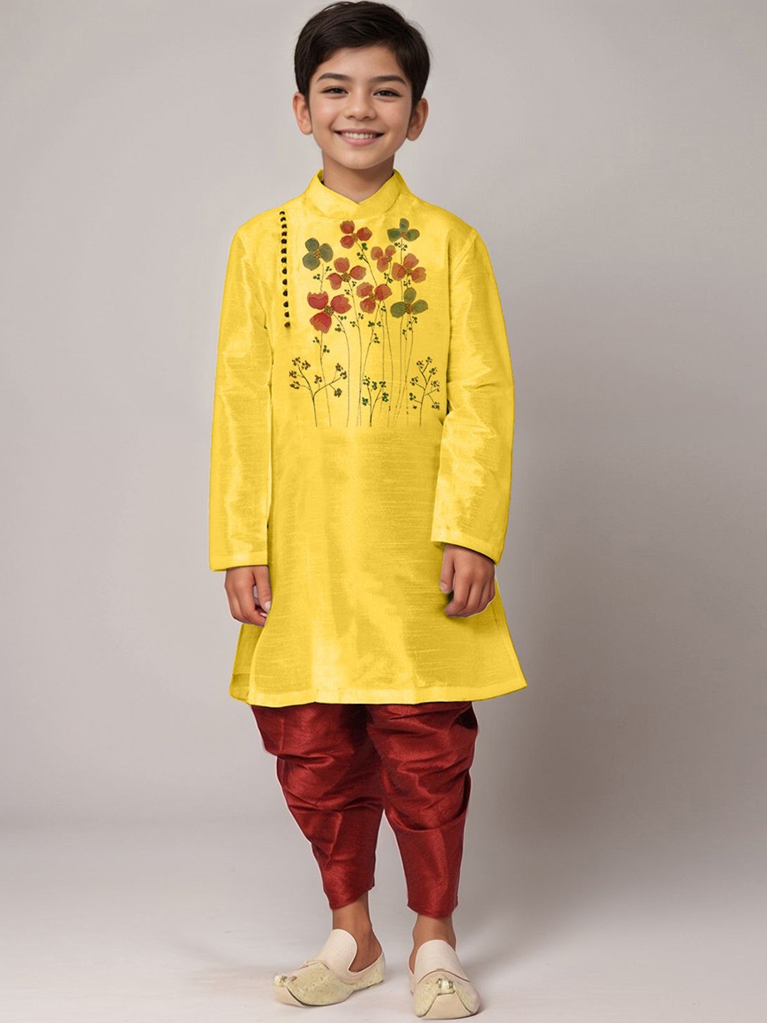 

DEVOILER Boys Kurta, Yellow