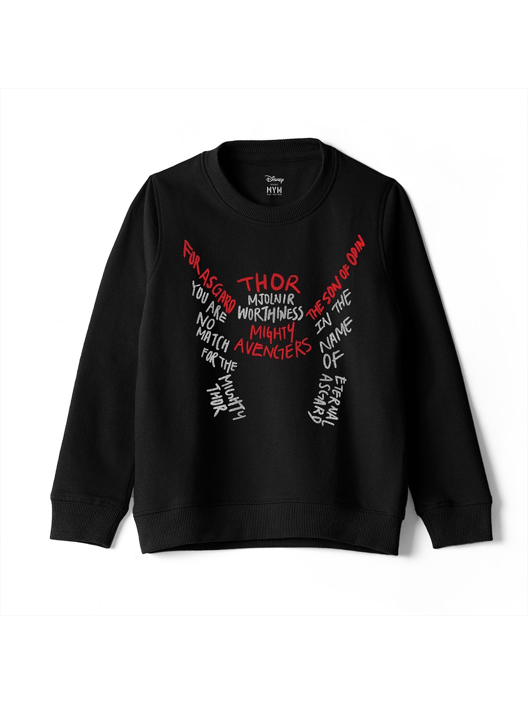 

Wear Your Mind Boys Printed Pullover Sweatshirt, Black