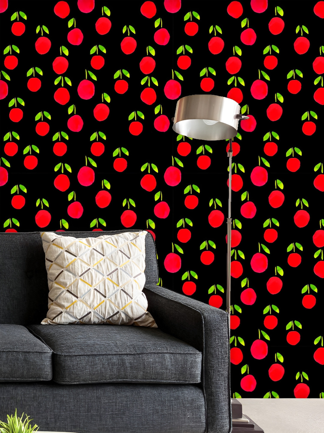 

ArtzFolio Printed UV-Resistant Anti-Bacterial Watercolor Cherry Peel & Stick Wallpaper, Multi
