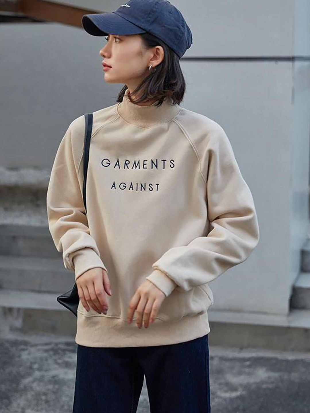 

JC Mode Women Printed Sweatshirt, Beige