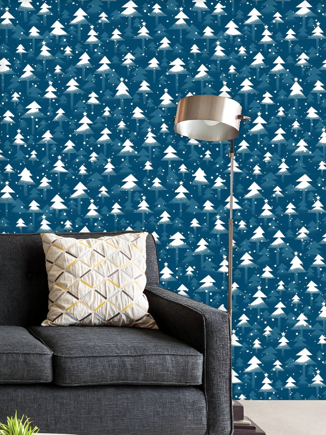 

ArtzFolio Printed UV-Resistant Anti-Bacterial Abstract Winter Christmas Peel & Stick Wallpaper, Multi