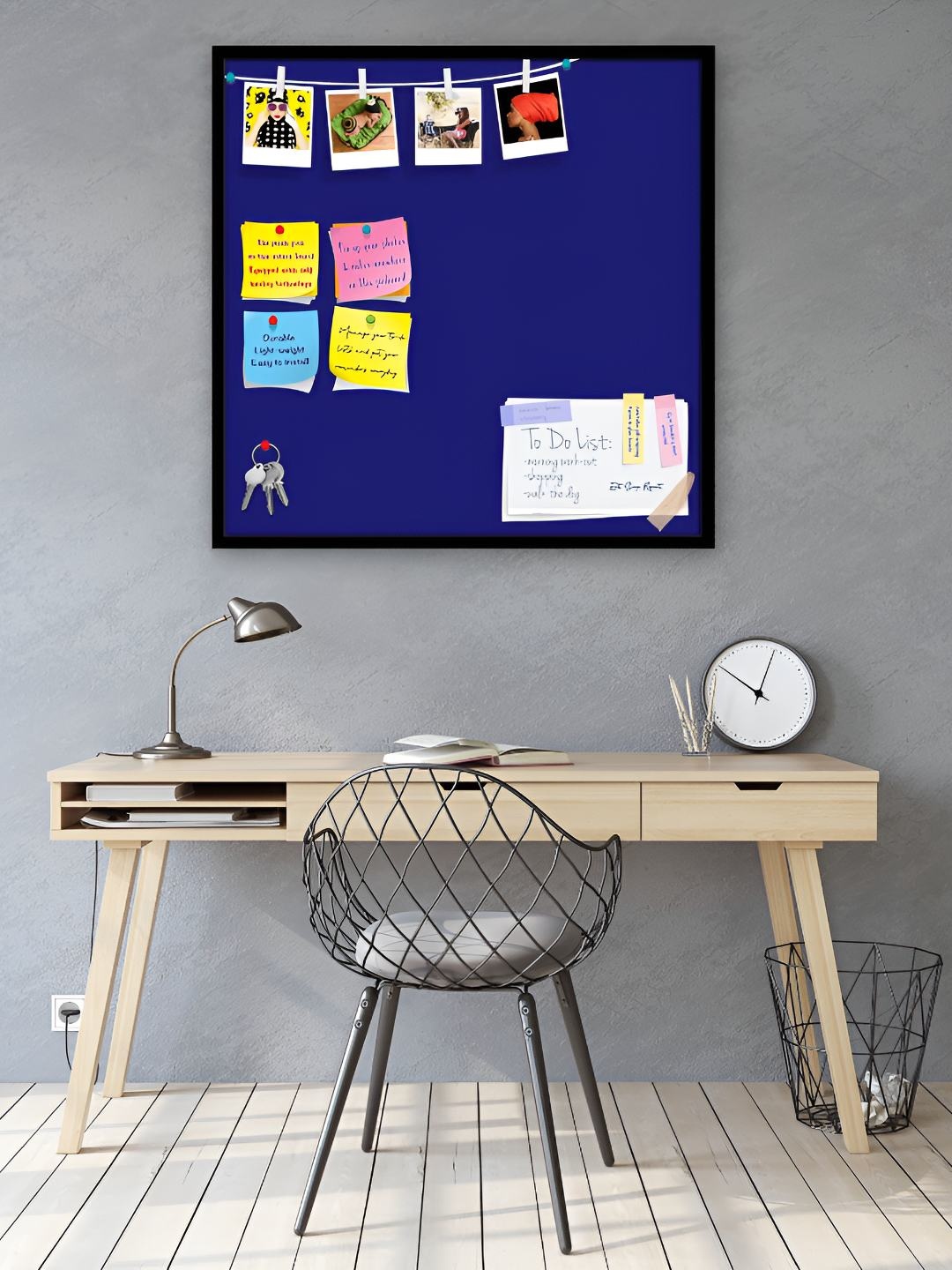 

ArtzFolio Wooden Notice Pin Board, Blue