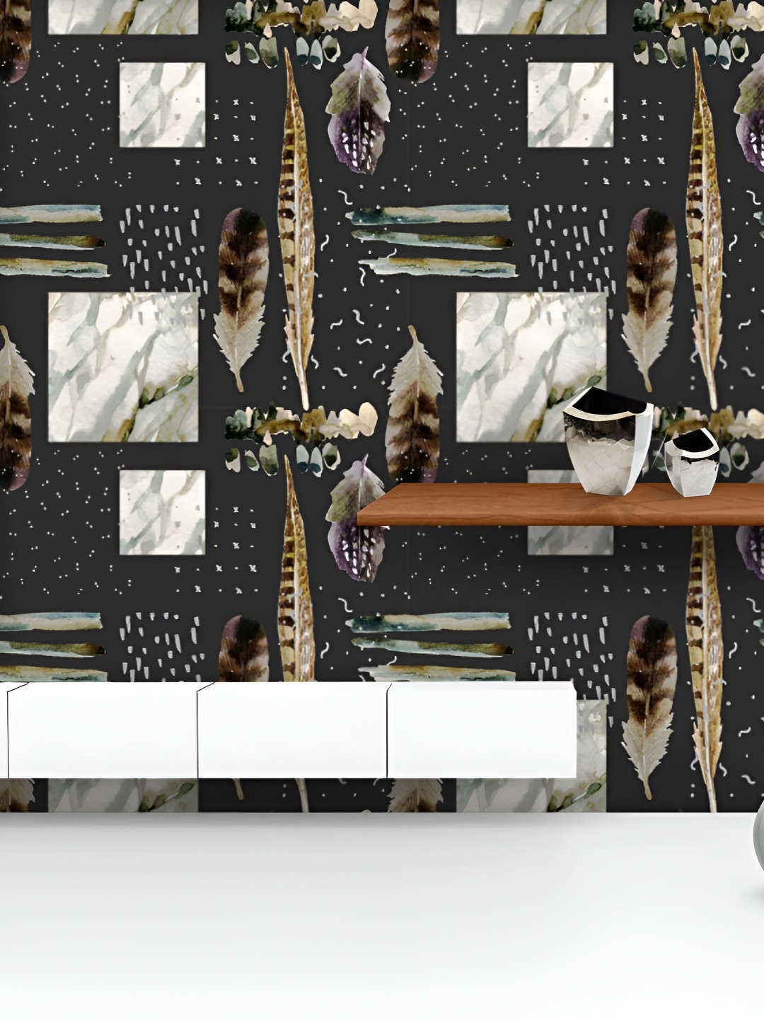 

ArtzFolio Printed UV-Resistant Anti-Bacterial Abstract Doodle Peel & Stick Wallpaper, Multi