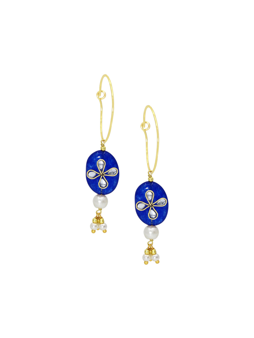 

MEMOIR Brass-Plated Contemporary Drop Earrings, Gold