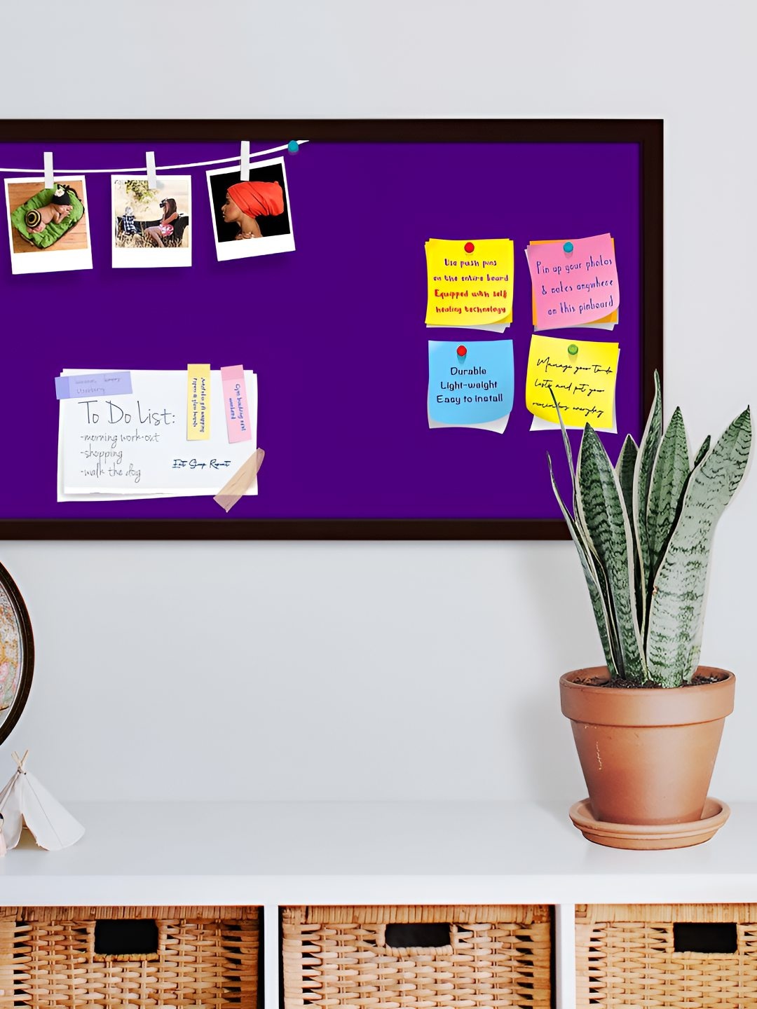 

ArtzFolio Wooden Notice Pin Board, Purple