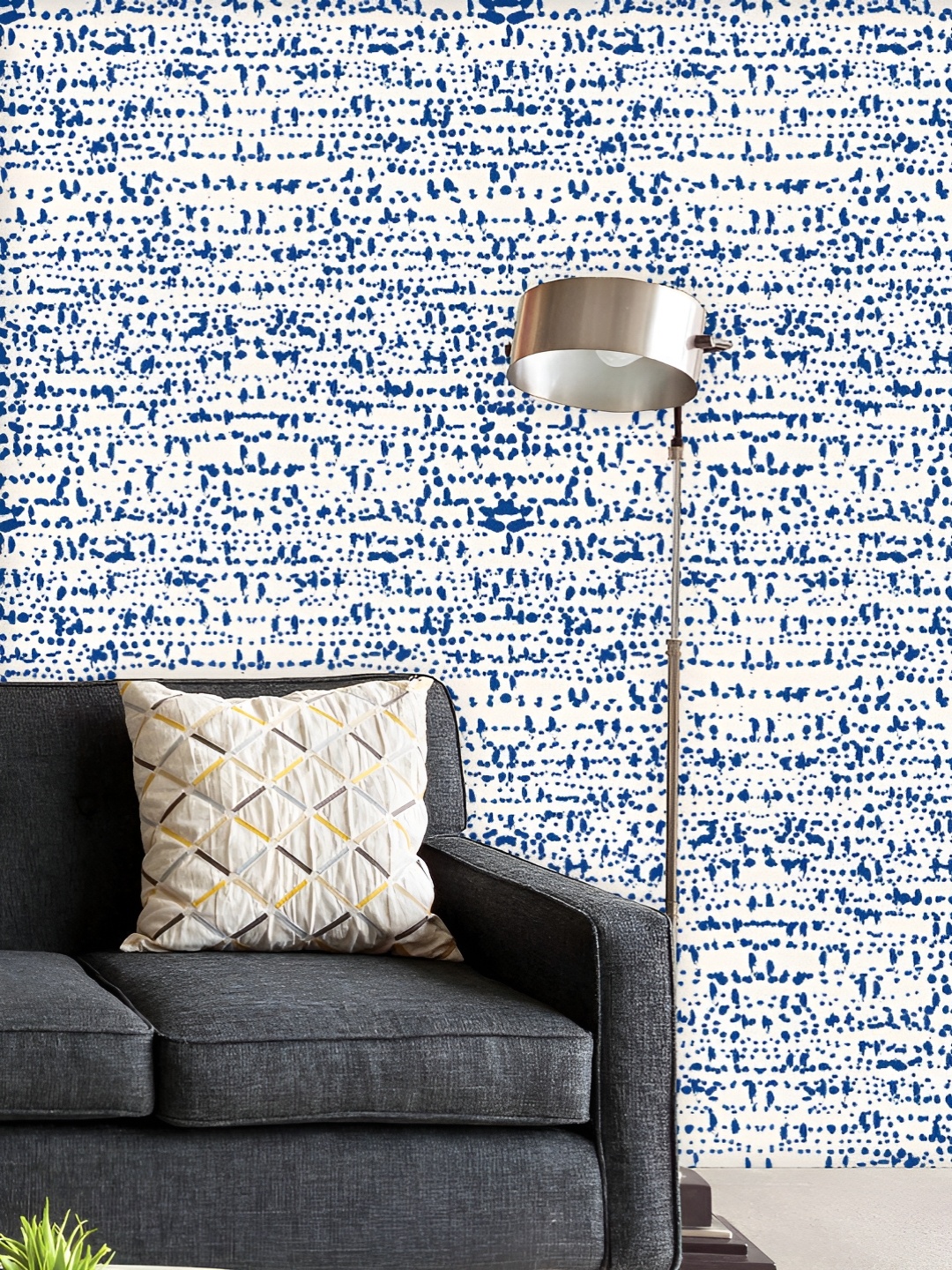 

ArtzFolio Printed UV-Resistant Anti-Bacterial Abstract Indigo Tie Dye Batik Peel & Stick Wallpaper, Multi