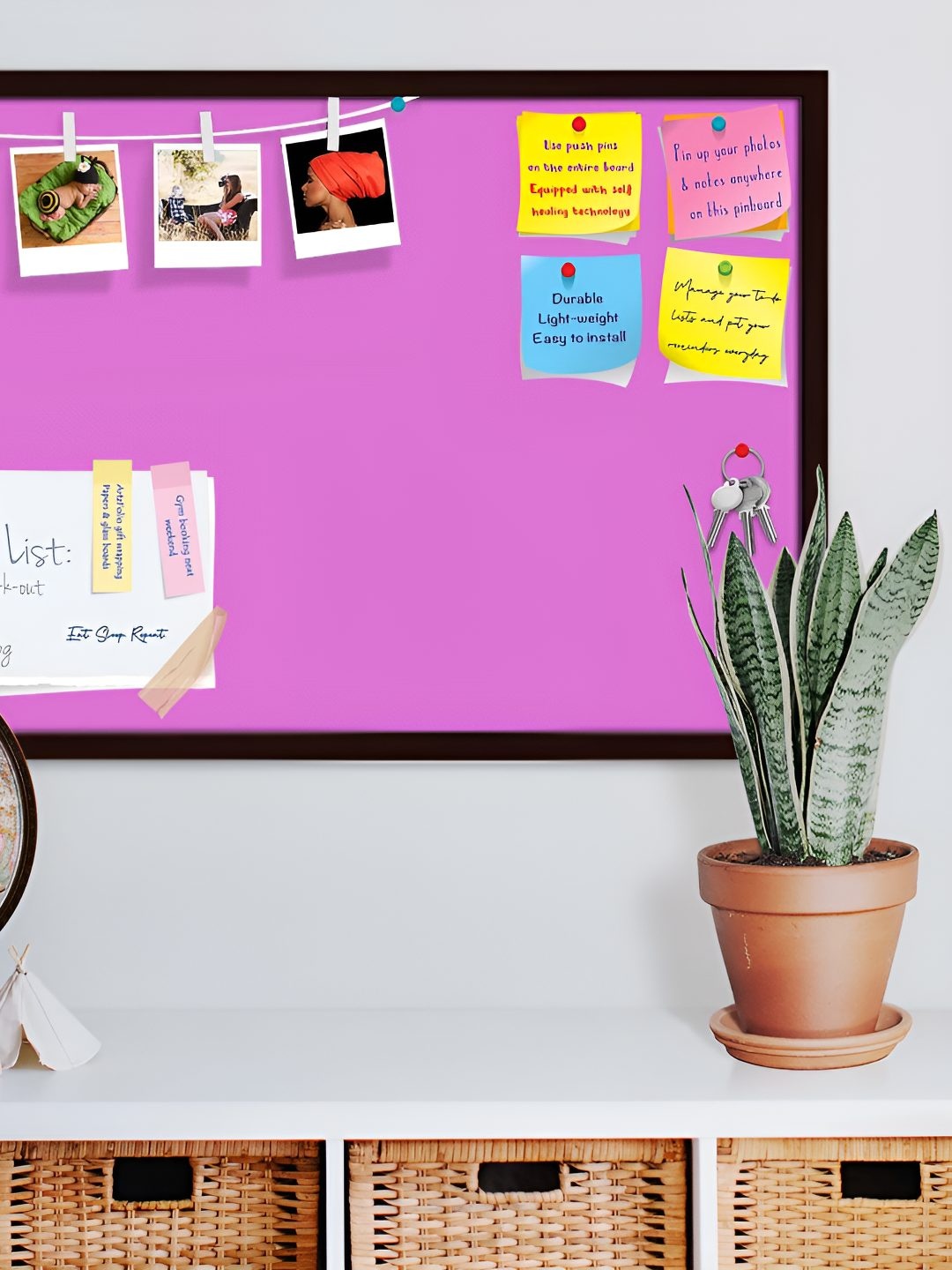 

ArtzFolio Wooden Notice Pin Board, Purple