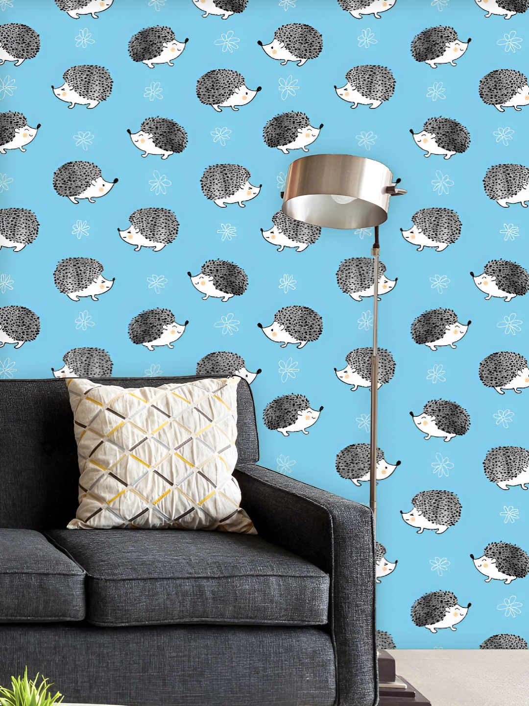 

ArtzFolio Blue & Grey Printed UV-Resistant Peel & Stick Wallpaper
