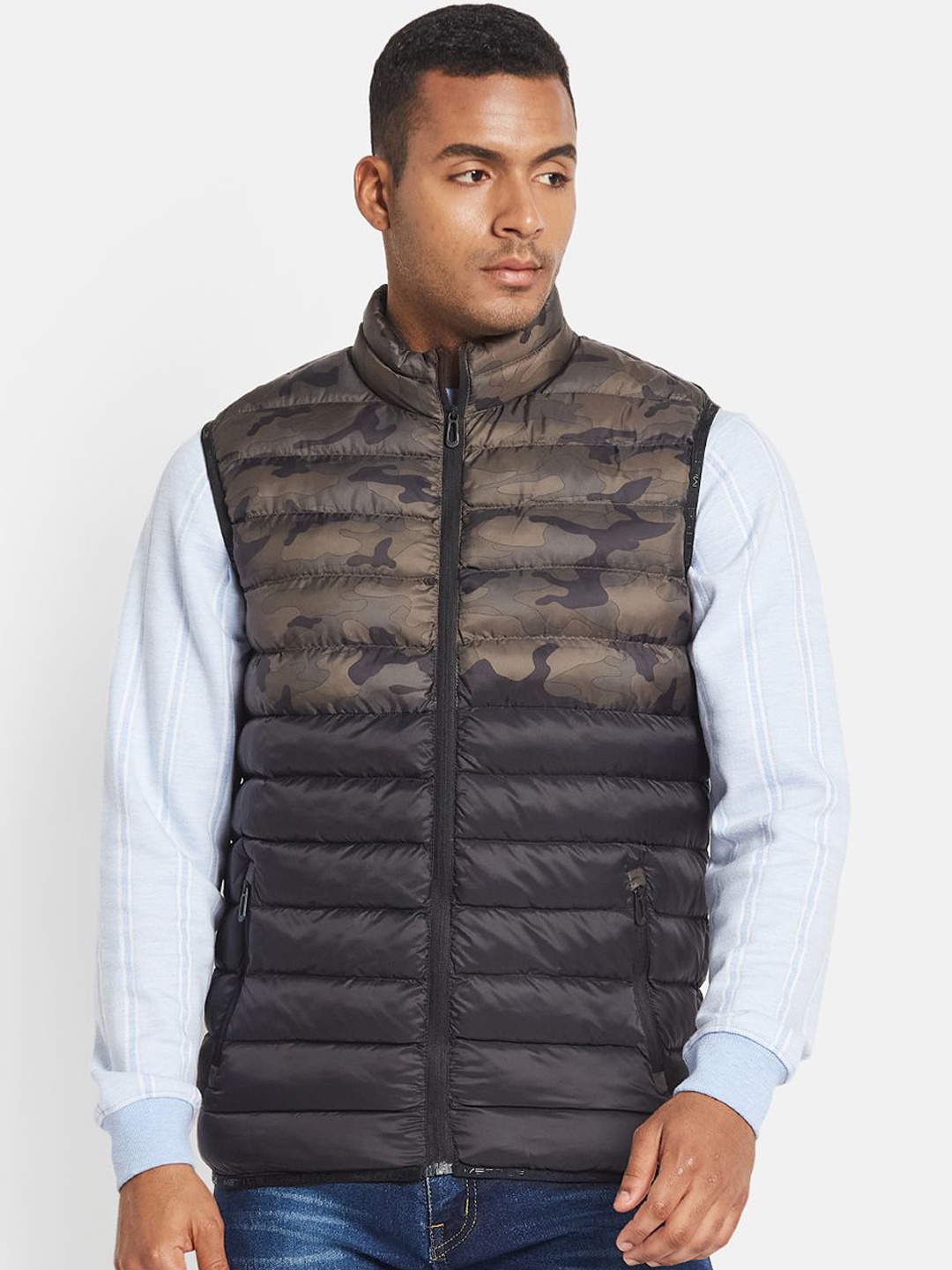 

METTLE Men Camouflage Jacket, Olive