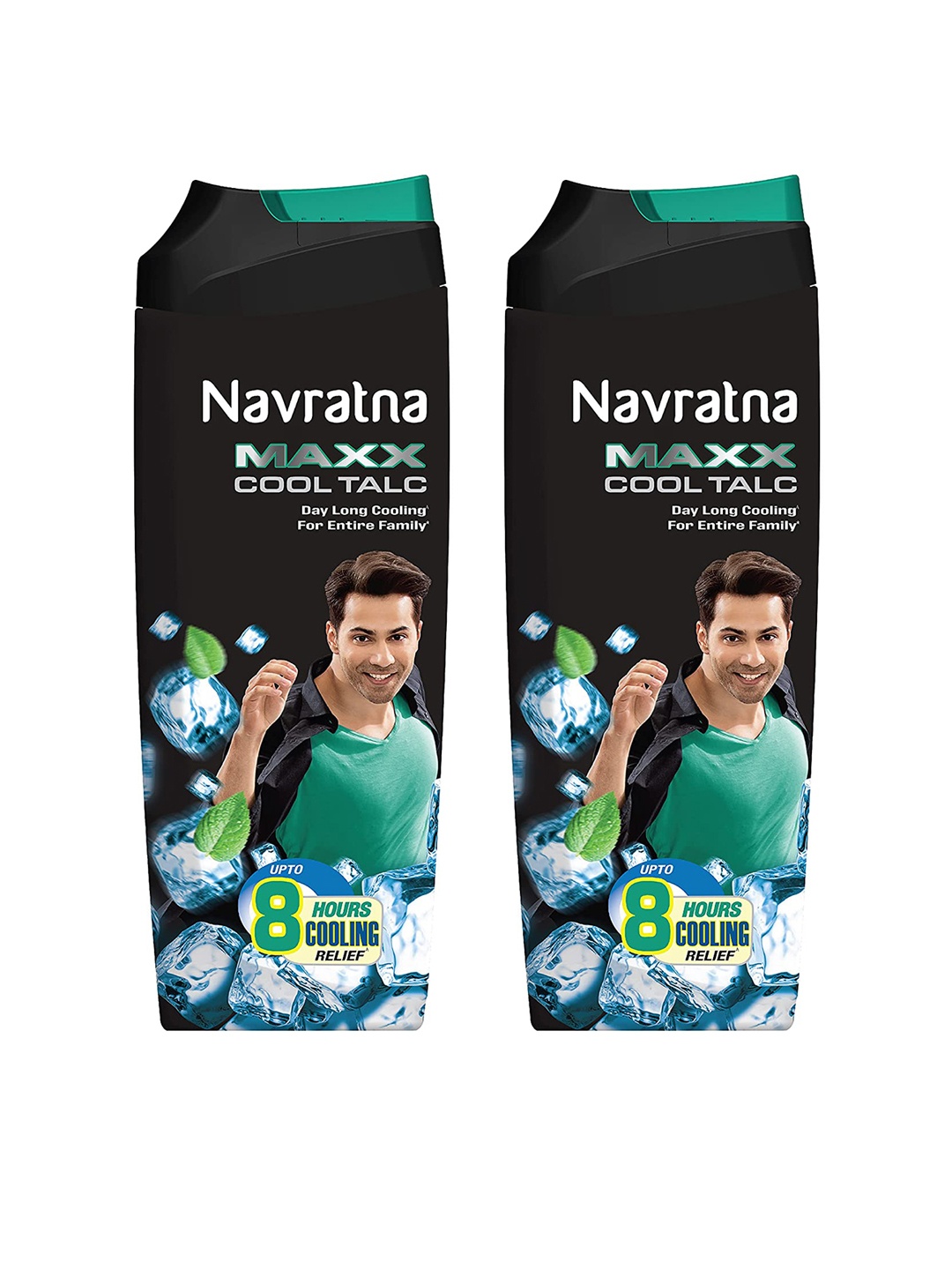 

Navratna Set of 2 Maxx Cool Talc - 400g each, Black