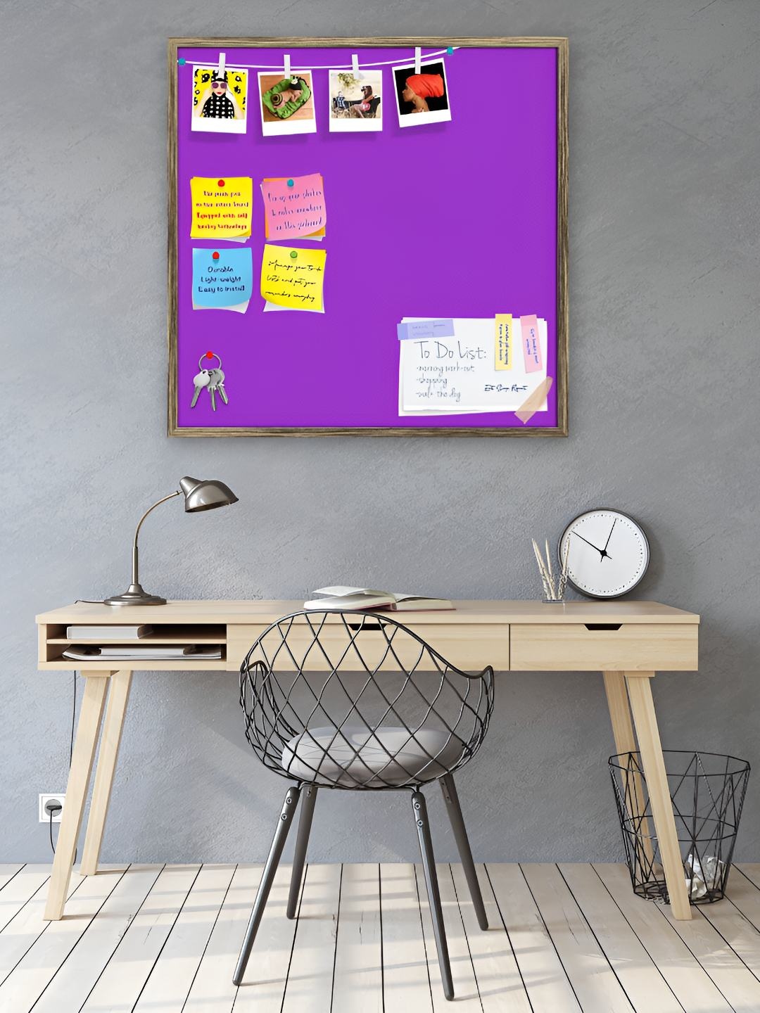 

ArtzFolio Wooden Notice Pin Board, Purple