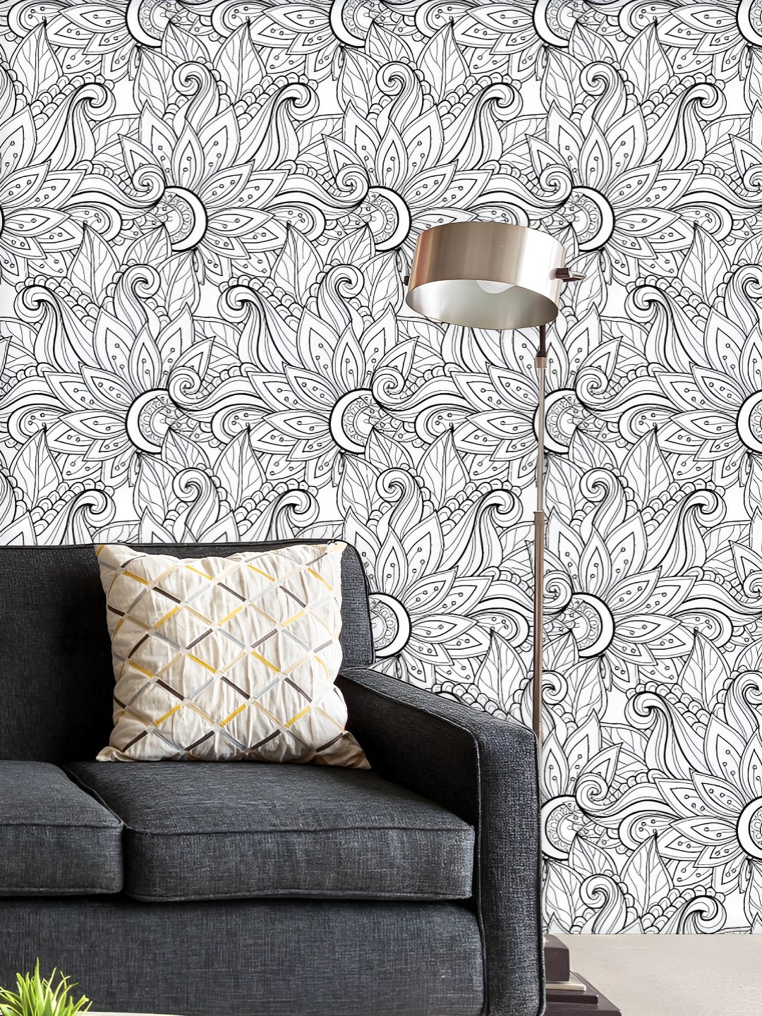 

ArtzFolio Printed UV-Resistant Anti-Bacterial Floral Botanical Pattern Peel & Stick Wallpaper, Multi