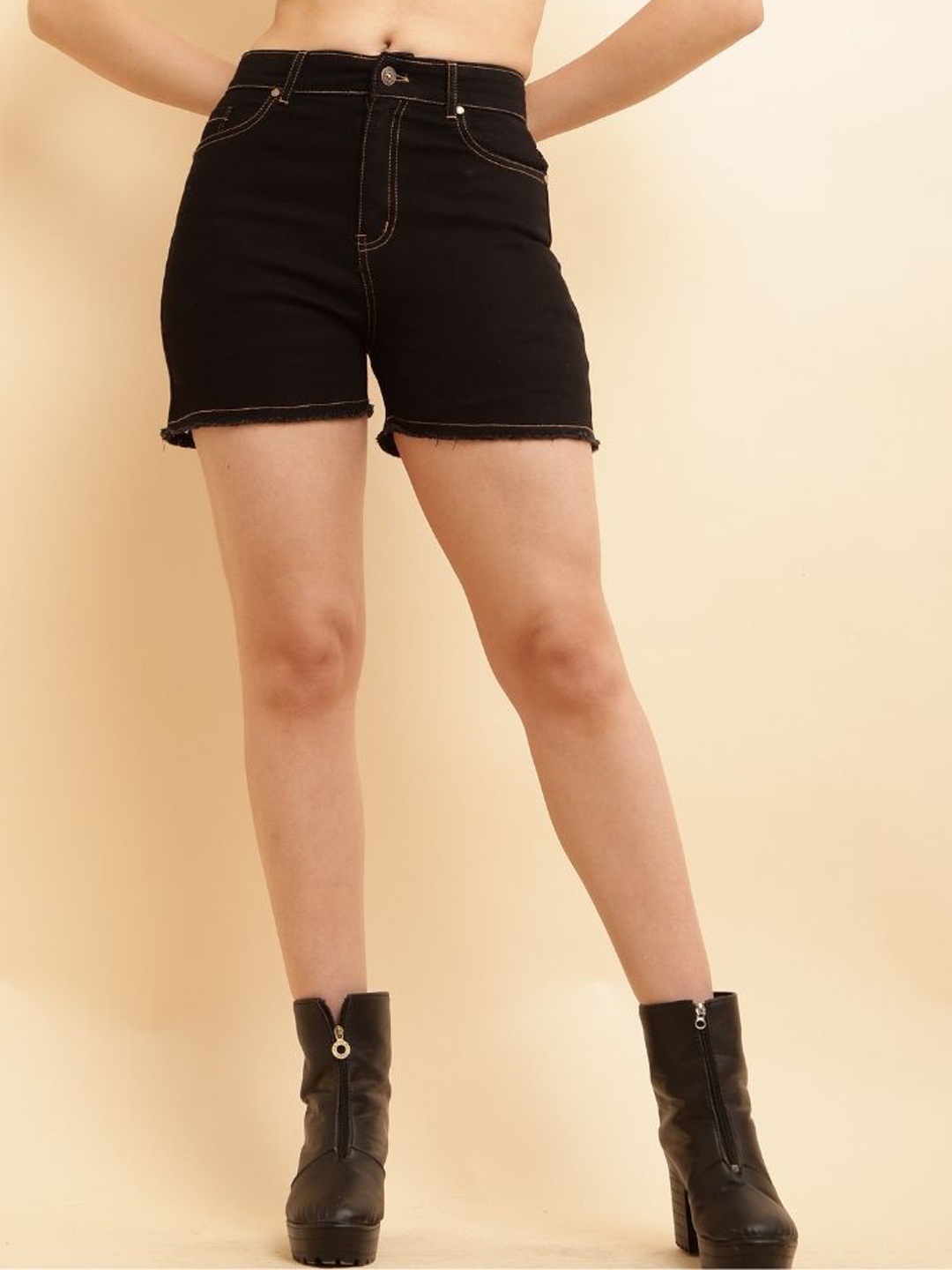 

PUELLA Women Washed High-Rise Technology Shorts, Black