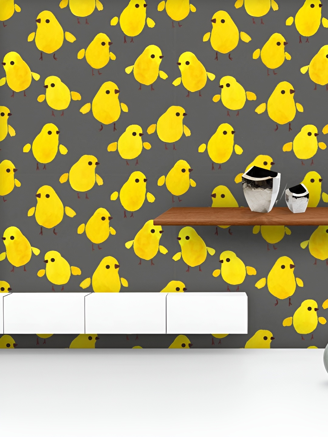 

ArtzFolio Printed UV-Resistant Anti-Bacterial Watercolor Easter Theme Peel & Stick Wallpaper, Multi
