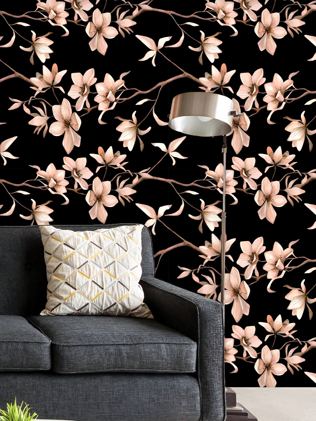 

ArtzFolio Printed UV-Resistant Anti-Bacterial Watercolor Floral Magnolies Peel & Stick Wallpaper, Multi