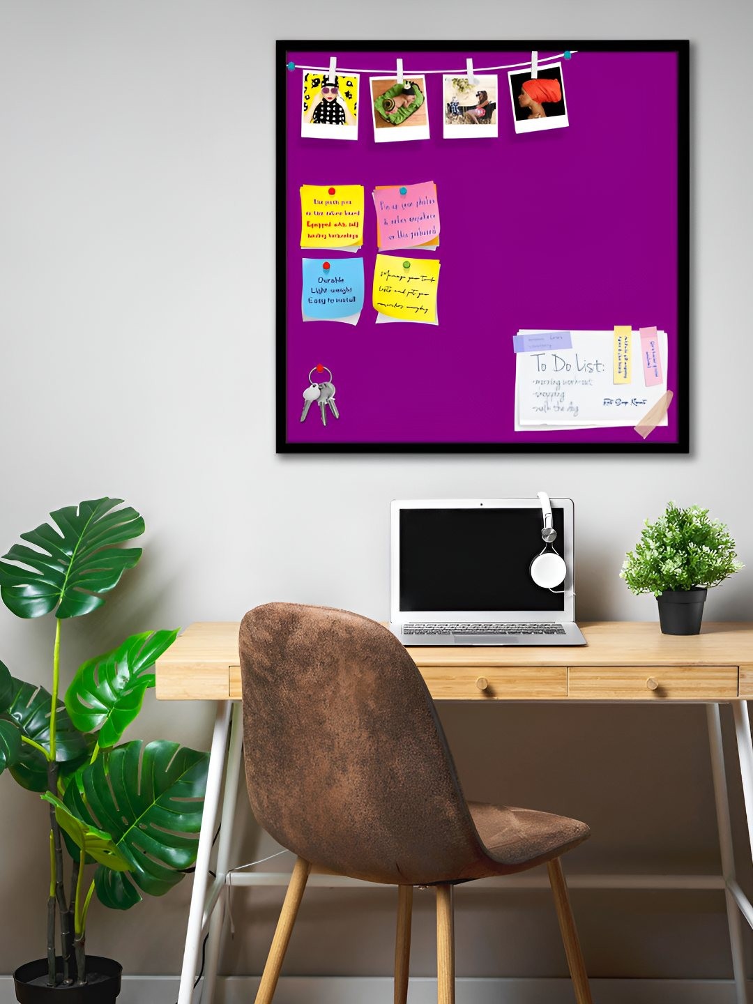 

ArtzFolio Wooden Notice Pin Board, Purple