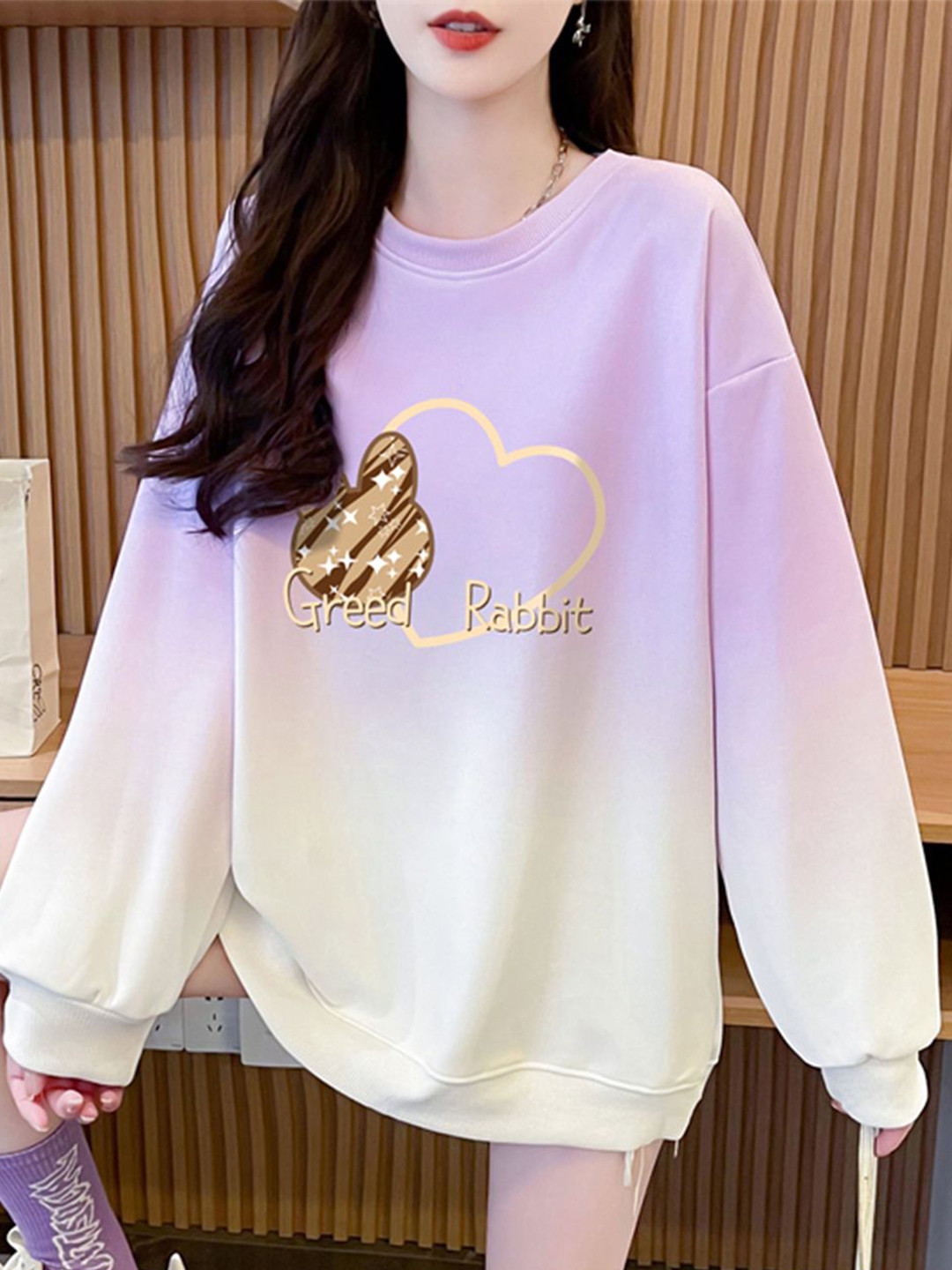 

JC Mode Women Graphic Printed Sweatshirt, Purple