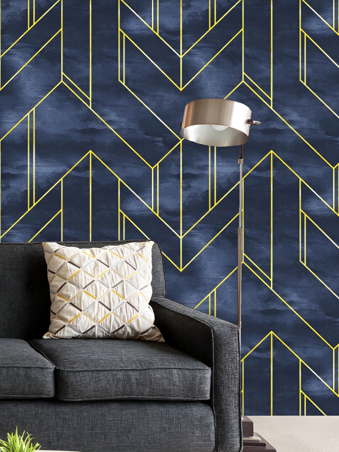 

ArtzFolio Printed UV-Resistant Anti-Bacterial Geometric Pattern Peel & Stick Wallpaper, Multi