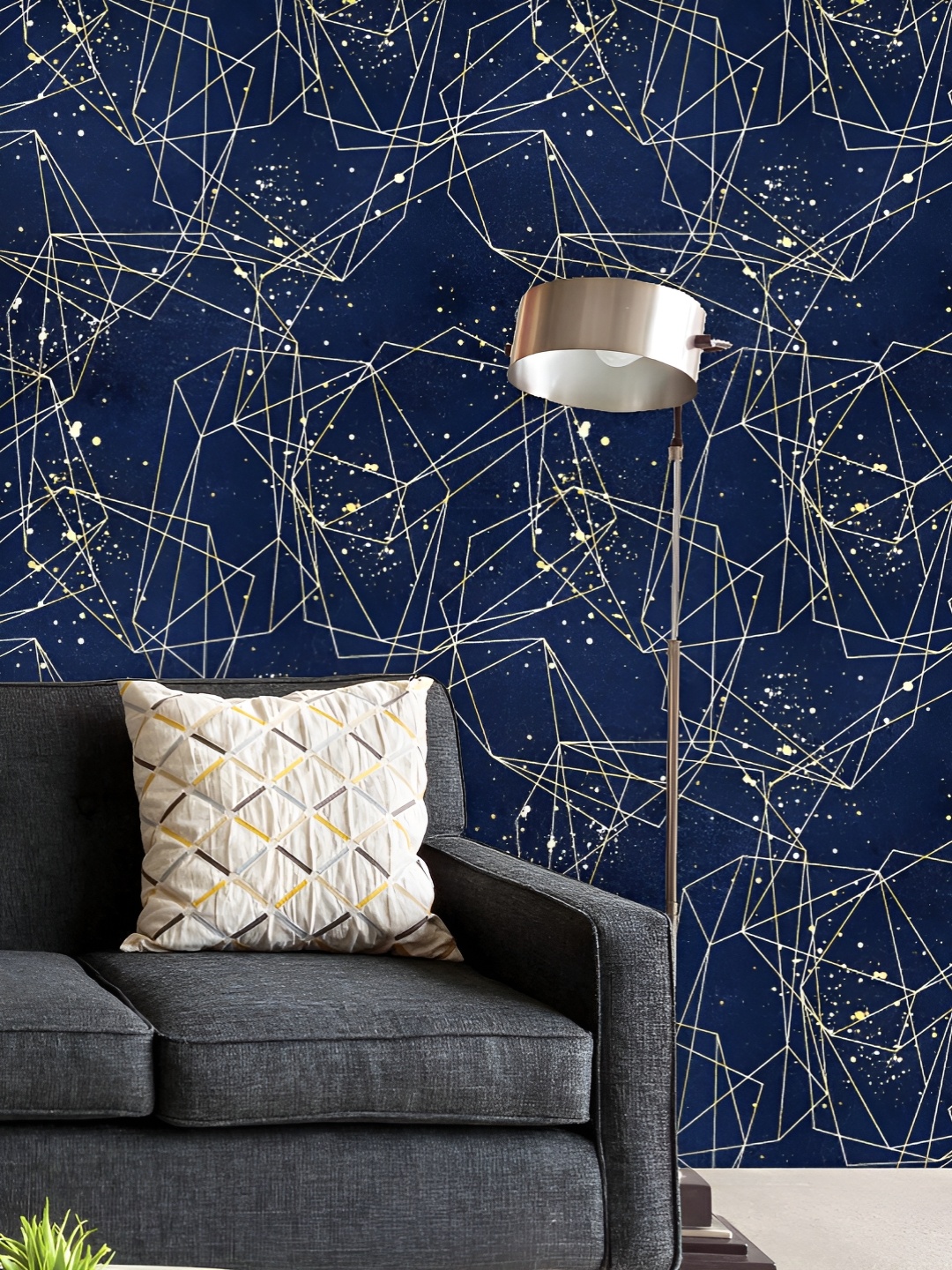 

ArtzFolio Printed UV-Resistant Anti-Bacterial Abstract Geometric Pattern Peel & Stick Wallpaper, Multi