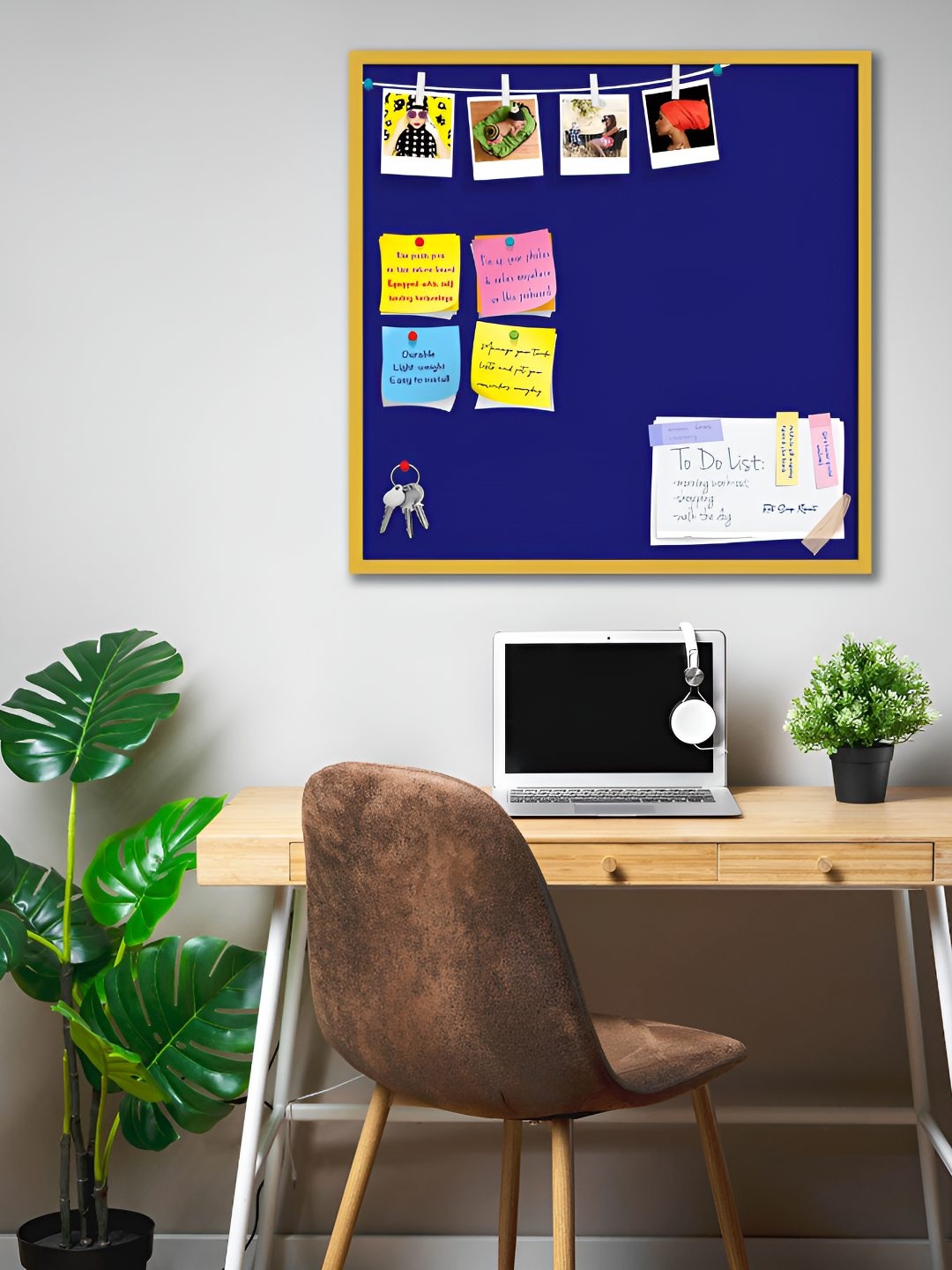 

ArtzFolio Wooden Notice Pin Board, Blue