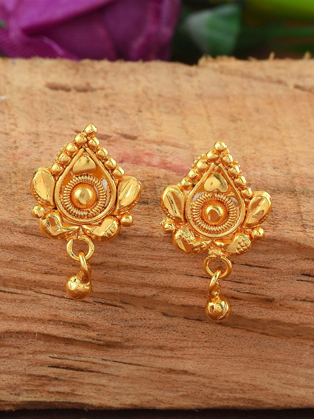 

MEMOIR Gold Plated Contemporary Drop Earrings
