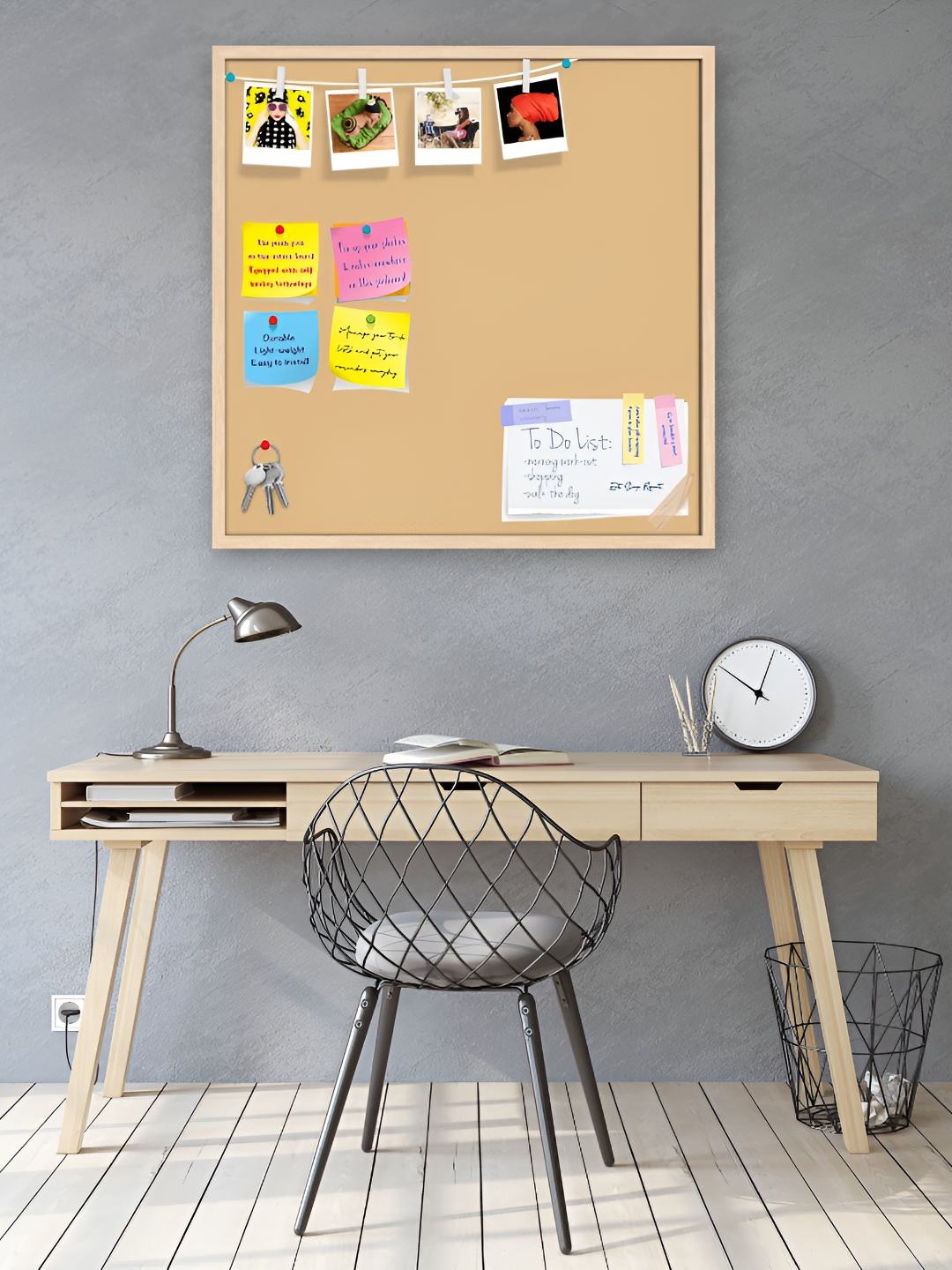 

ArtzFolio Wooden Notice Pin Board, Brown