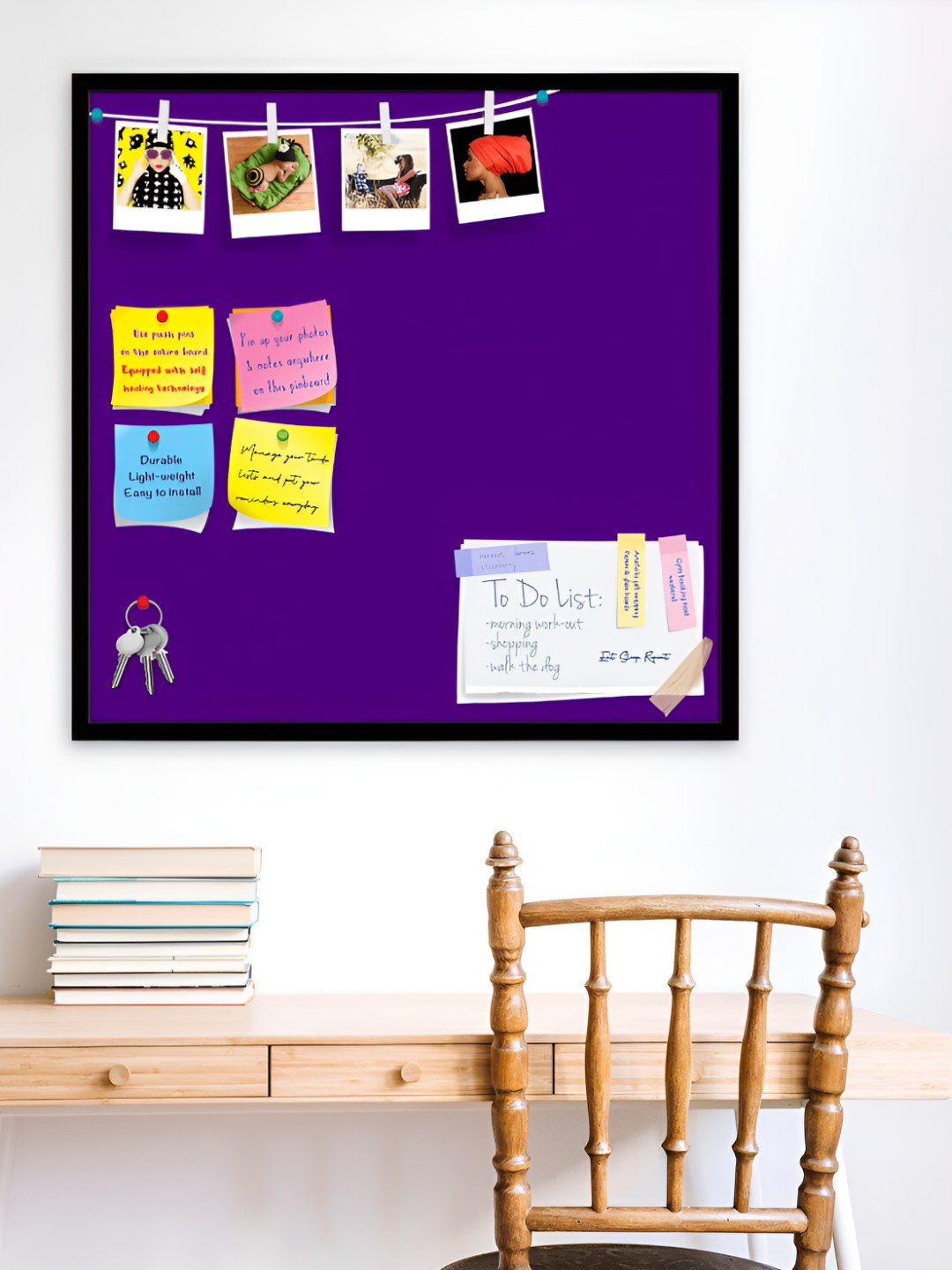 

ArtzFolio Wooden Notice Pin Board, Purple