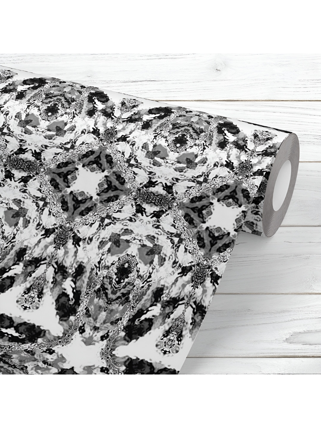 

ArtzFolio White & Grey Printed UV-Resistant Peel & Stick Wallpaper