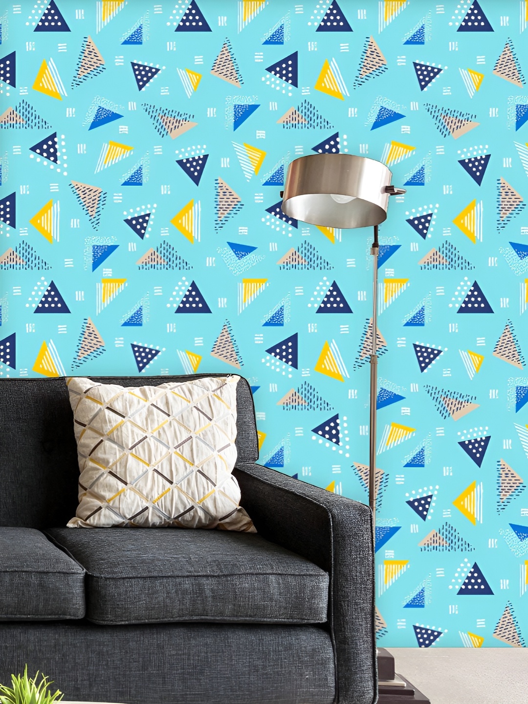 

ArtzFolio Printed UV-Resistant Anti-Bacterial Colorful Shapes Peel & Stick Wallpaper, Multi