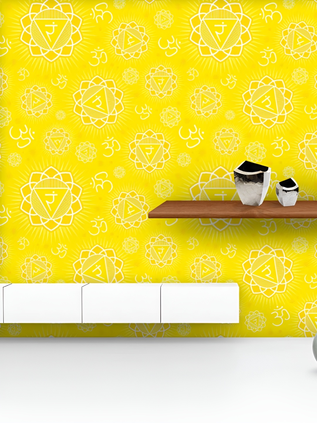 

ArtzFolio Printed UV-Resistant Anti-Bacterial Primary Chakra Manipura Peel & Stick Wallpaper, Multi