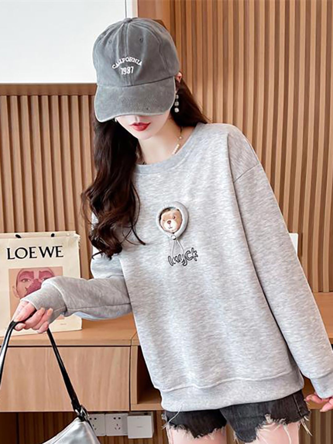 

JC Mode Women Pullover Sweatshirt, Grey