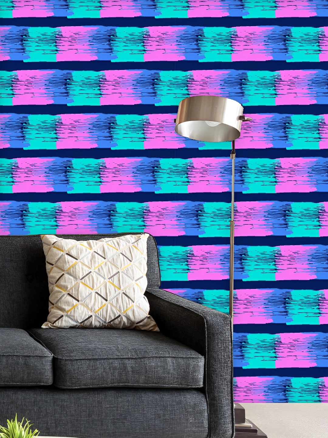 

ArtzFolio Blue & Pink Printed UV Resistant Wallpaper