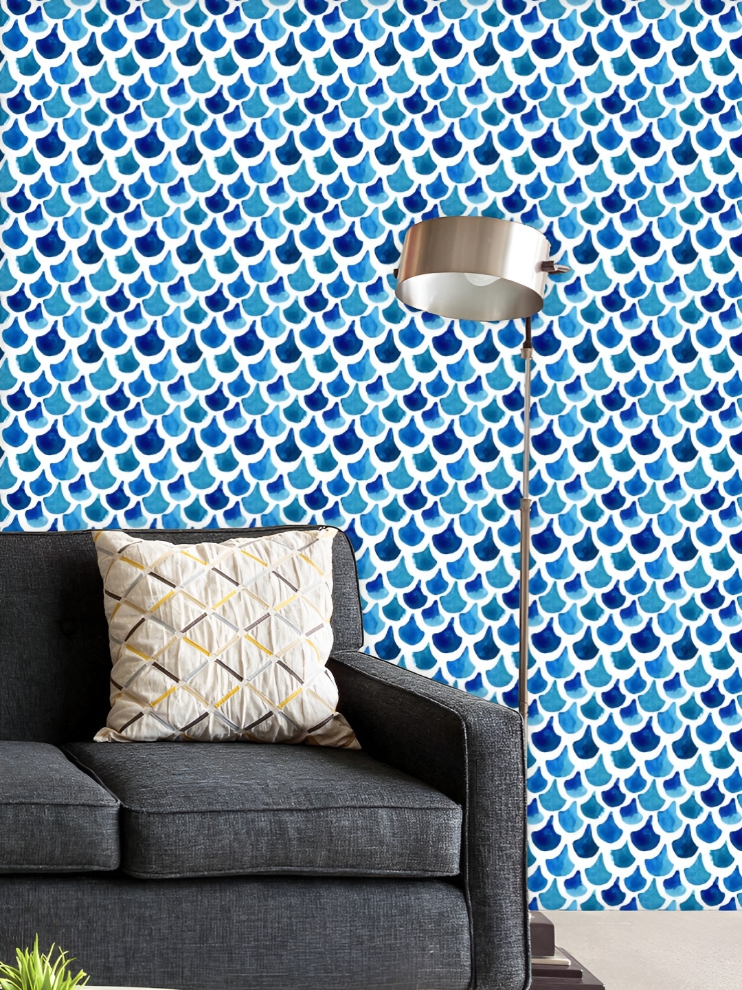 

ArtzFolio Printed UV-Resistant Anti-Bacterial Abstract Fish Scale Peel & Stick Wallpaper, Multi